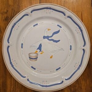 VTG 1987 Newcor Goose Country Plate 10.5" Farmhouse Grannycore Cottagecore Decor